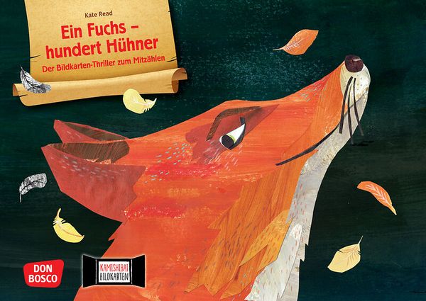 Fuchs, Rot, Tierillustration, Bildkarten-Thriller, Mitzählen