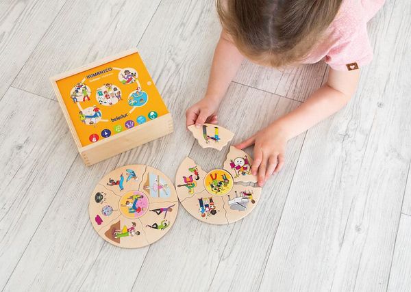 puzzle, wooden puzzle, circular pieces, child toy, animals