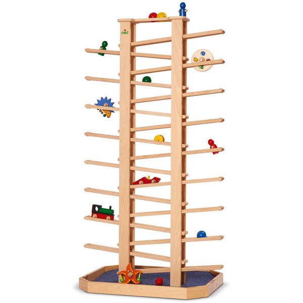 Kugelbahn, Holzstange, Spielturm, Sortierspiel, Klemmstange