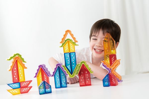 Steckspiel "Crystal Village", 42 Bausteine, ab 2 Jahre