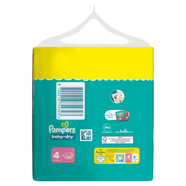 PAMPERS Baby Dry Gr. 4, Maxi 9-14kg, (verschiedene Verpackungsgrößen)