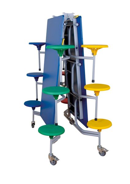 Spaceflex® 2.0 Klapptisch rechteckig, Vollkernplatte, 12 Sitze, Höhe 69 cm (7-10 Jahre)