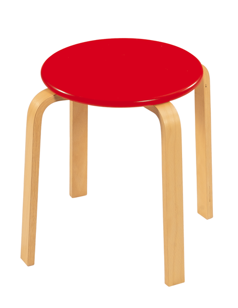 Hocker aus Holz, Sitzhöhe 21 - 43 cm, versch. Farben