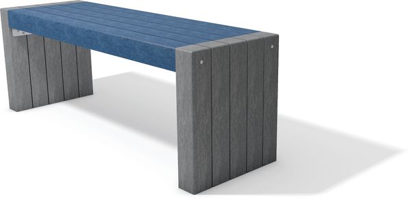 Bank, Holzbank, Holz, Grau, Blau