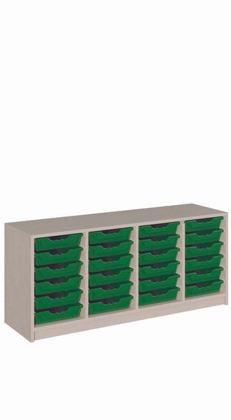 storage, Schrank, Schubladen, grüne Behälter, modular
