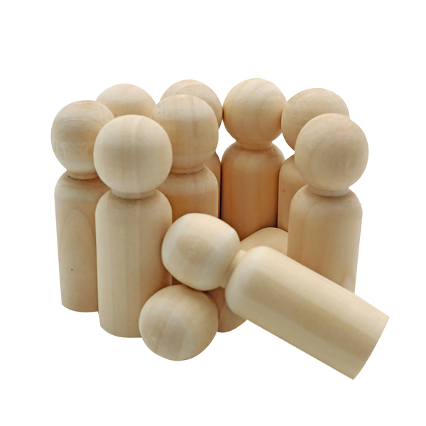 holz, Holzfiguren, Stifte, Spielmarken, Puppen