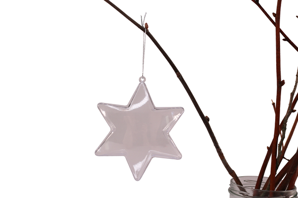 Acryl-Sterne inkl. Aufhänger, 10 cm, 12 Stück  Acryl-Sterne inkl. Aufhänger, 10 cm, 12 Stück