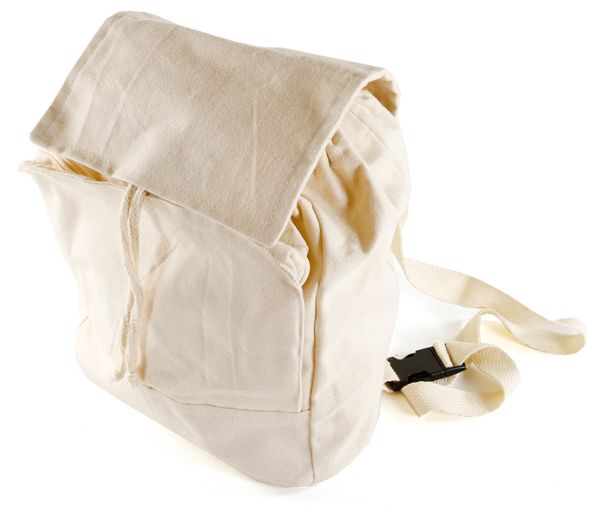 Rucksack, Kleine Tasche, Canvas, Beige, Tragbar