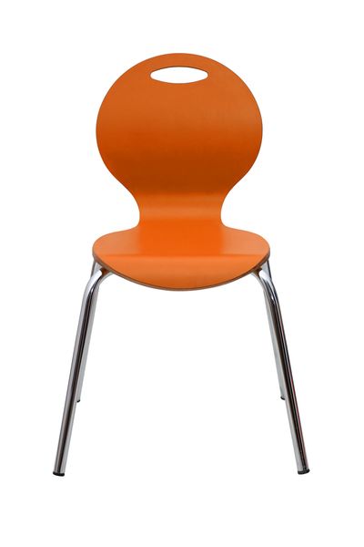 stuhl, kindertischstuhl, orange, stuhl mit chrome-finish, praktischer schrittstuhl