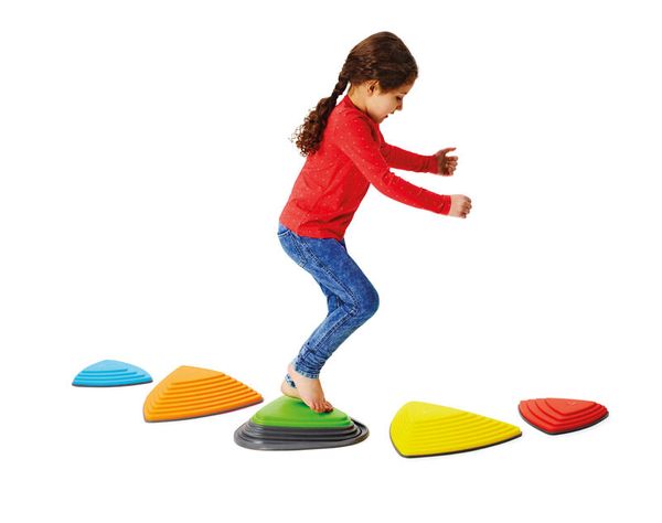 balance steps, balance board, Kinder Spielzeug, bunte Scheiben, Trittsteine
