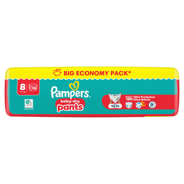 PAMPERS Baby Dry Pants Gr. 8, Extra Large 17+ kg, (verschiedene Verpackungsgrößen)
