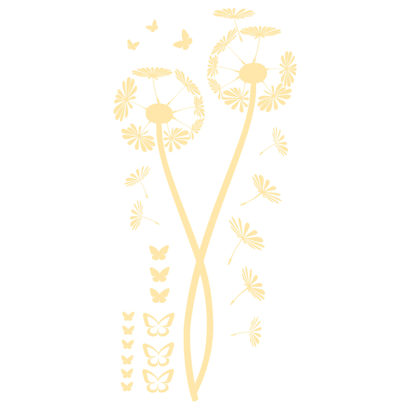 Wandtattoo Pusteblume mit Schmetterlingen, verschiedene Größen und Farben Wandtattoo Pusteblume mit Schmetterlingen, verschiedene Größen und Farben