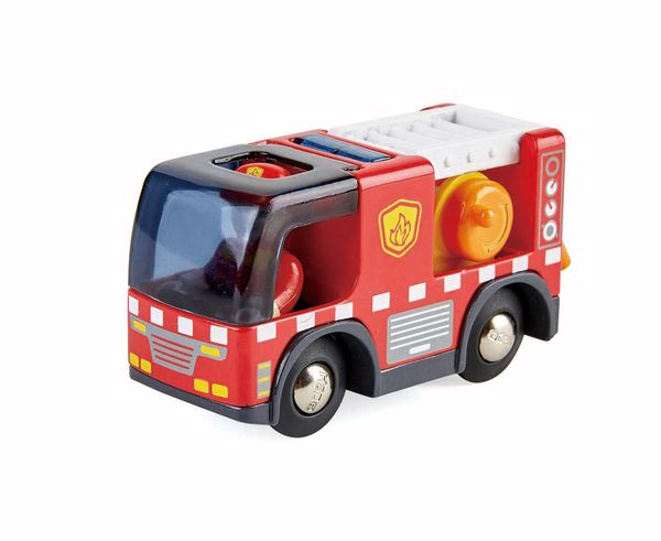 HAPE Feuerwehrauto mit Sirene und Spielfigur, LxBxH: 9,4 x 3,6 x 5,1 cm, ab 3 Jahre HAPE Feuerwehrauto mit Sirene und Spielfigur, LxBxH: 9,4 x 3,6 x 5,1 cm, ab 3 Jahre