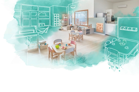 Darstellung der Kitaraumgestaltung