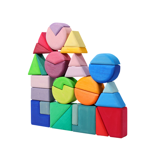 GRIMM´S Bauspiel Dreieck Viereck Kreis, 30 Elemente, ab 3 Jahre GRIMM´S Bauspiel Dreieck Viereck Kreis, 30 Elemente, ab 3 Jahre