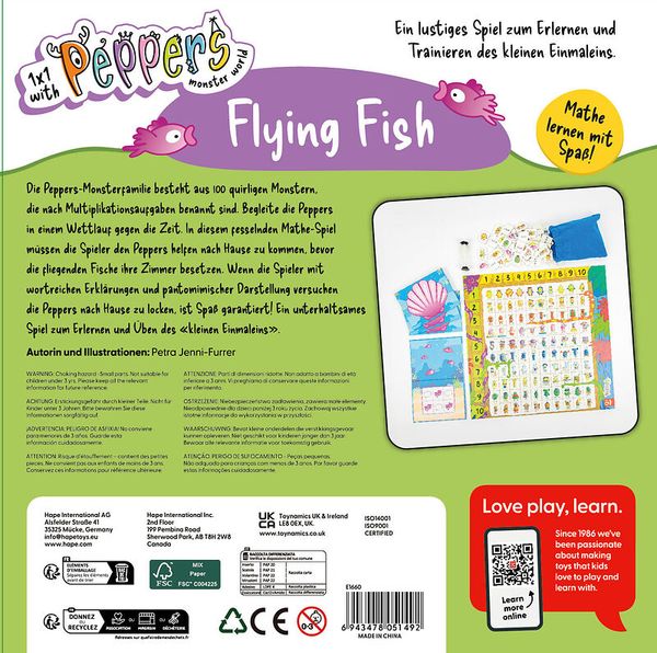 HAPE "Peppers Flying Fish", Einmaleins-Lernspiel, ab 7 Jahre HAPE "Peppers Flying Fish", Einmaleins-Lernspiel, ab 7 Jahre