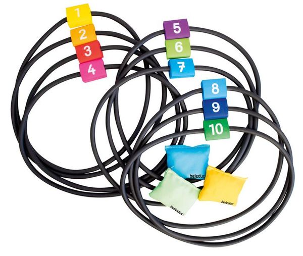 Hula-Hoop, bunte Ringe, Fitness-Hula-Hoop, Sportausrüstung, Set mit Beuteln