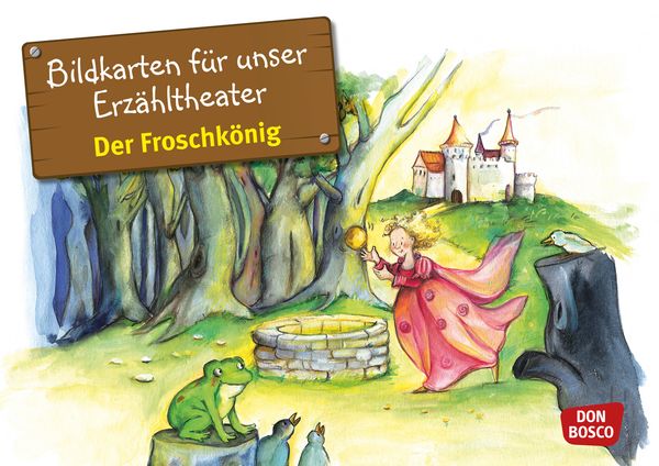 Kinderbuch, Erzähltheater, Der Froschkönig, Frosch, Schloss