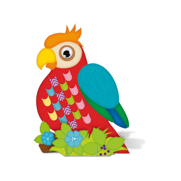 Papagei, Vogel, Pflanzen, Blumen, bunt