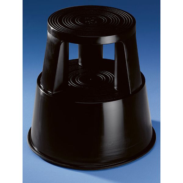 Rollhocker aus Kunststoff, 29 cm, schwarz