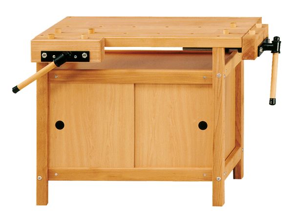 ANKE-Hobelbank mit Schrankunterbau, inkl. Fußverlängerung ANKE-Hobelbank mit Schrankunterbau, inkl. Fußverlängerung