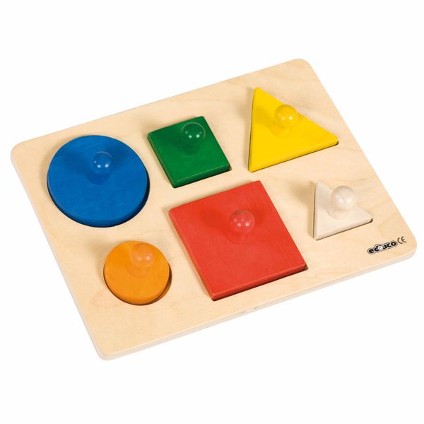 Holzpuzzle, Sortierpuzzle, Bausteine, Farben, Formen