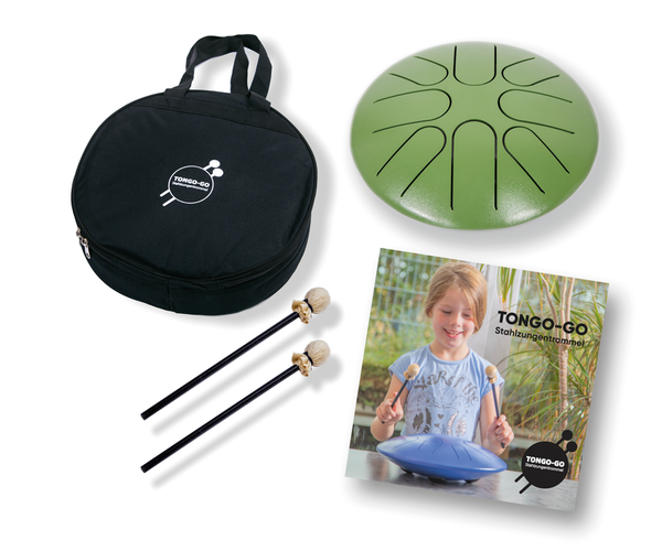 Stahlzungentrommel Komplett-Set Tongo-Go, 4-teiliges Set