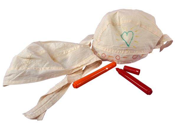 Baumwoll-Piratenkopftuch, 30 x 36 cm, natur, 4 Stück Baumwoll-Piratenkopftuch, 30 x 36 cm, natur, 4 Stück