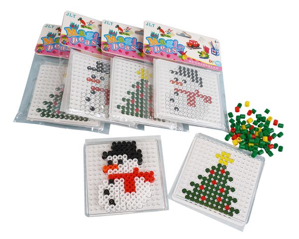 Bügelperlenset mit Weihnachtsmotiv, 6 Stück Bügelperlenset mit Weihnachtsmotiv, 6 Stück