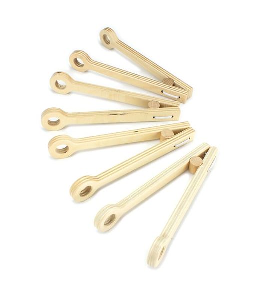 Holzzangen, 4 Stück