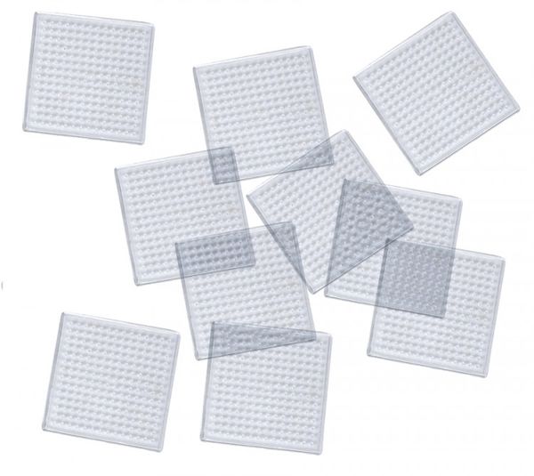 Steckplatten-Set "Quadrat Mini" für Bügelperlen, je 7,5 x 7,5 cm, 10 Stück