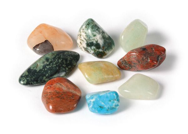 Schmucksteine groß, im Organzabeutel, 7-9 Steine, 42 g Schmucksteine groß, im Organzabeutel, 7-9 Steine, 42 g