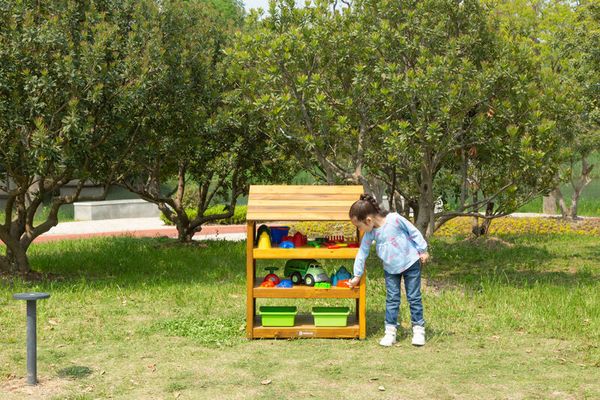Outdoor-Regal mit geschlossener Seite, L/B/H 81 x 50 x 101 cm