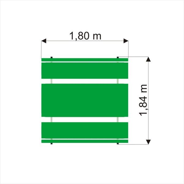 palette, grüne paneele, Holzlatten, lattenbildschirm, maß 1,84 m