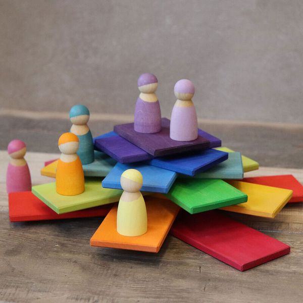 GRIMM´S Regenbogen Bauplatten, 11-tlg., ab 2 Jahre
