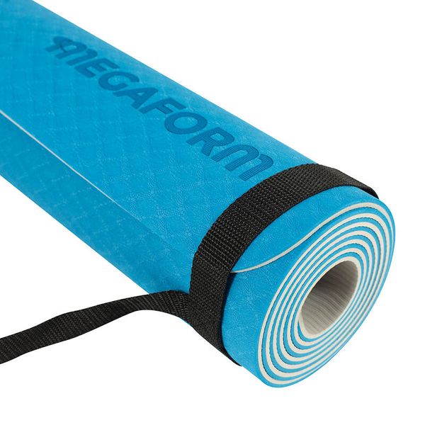 Yoga mat, Fitness mat, Non-slip, Roll, Blue
