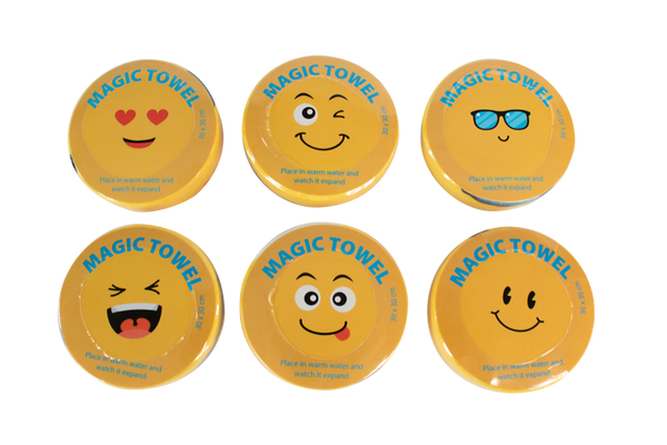 Magisches Handtuch, Smiley, 6 Stk.