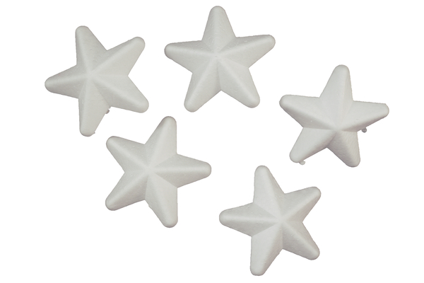 Styropor-Rohlinge (Sterne), weiß, 25+5 Stück Styropor-Rohlinge (Sterne), weiß, 25+5 Stück