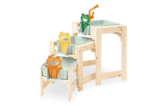 SchritteHocker, Kinder, Holz, Aufbewahrung, bunteGriffe