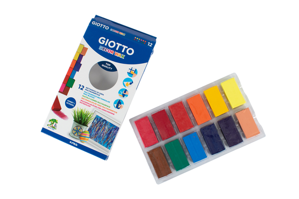 GIOTTO Decor Wachsmalblöcke, 12 Stück