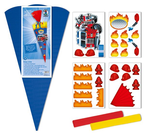 Schultüten-Bastelset Easy Line Feuerwehr, 68 cm, 1 Set Schultüten-Bastelset Easy Line Feuerwehr, 68 cm, 1 Set