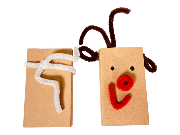Paket, Geschenk, Rentier, Karton, Anhänger