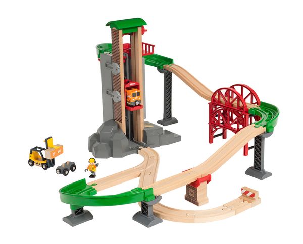 BRIO Großes Lagerhaus-Set mit Aufzug (32 Teile), ab 3 Jahre (SONDERANGEBOT)