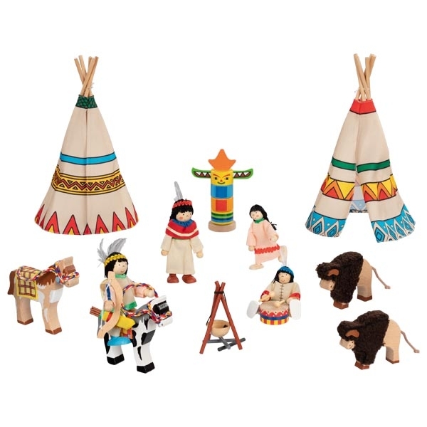GOKI Biegepuppen Native Americans, 11 Teile GOKI Biegepuppen Native Americans, 11 Teile