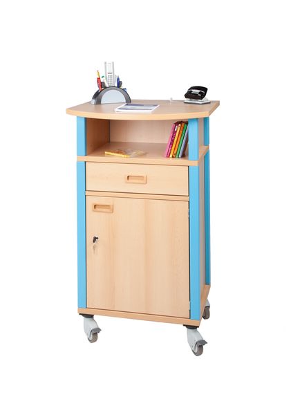 Werkbank, Rollwagen, Holz, Drehscheibe, Kleinteilefach