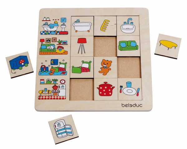 puzzle, holz, fliesen, haushalt, bär