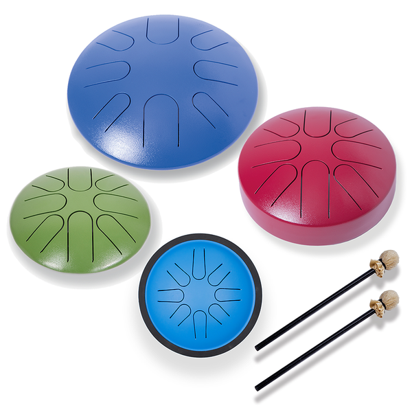 Stahlzungentrommel Komplett-Set Tongo-Go, 4-teiliges Set