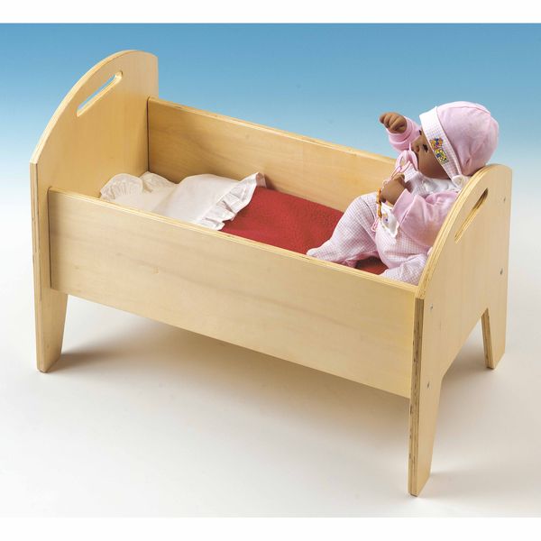 Puppenbett, Holzbett, Kleines Bett, Babybett, Spielzeugbett