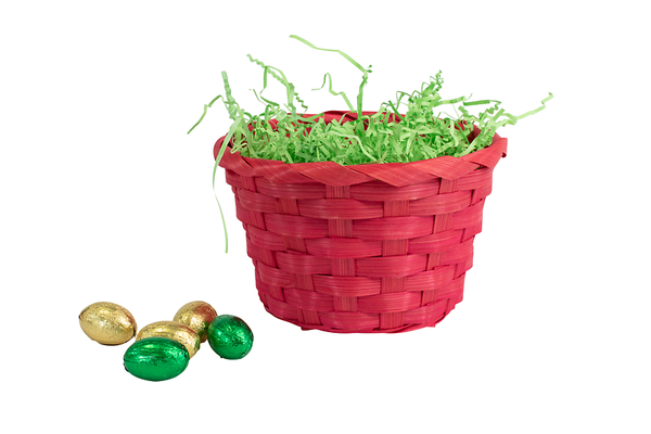 Bastkorb bunt, 6 Stück Bastkorb bunt, 6 Stück