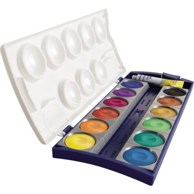 Pelikan Farbkasten mit 12 Farben und Deckweiß
